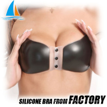 Silicone sexy and transparent big breast bra